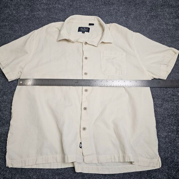 Nat Nast Men’s Button-Up Shirt Silk blend Short Sleeve White Cream Sz XL - Picture 7 of 10